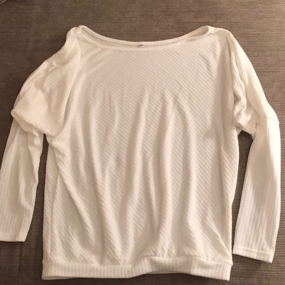 White long sleeve sweater